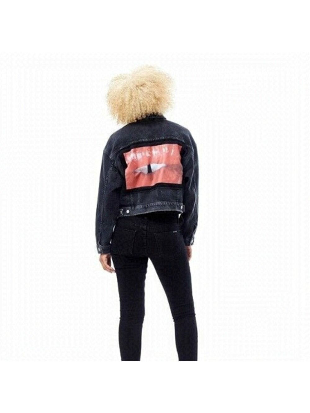 HUDSON Rei Denim Black Wash Jacket - Crash N' Burn Size L